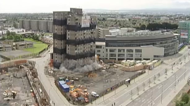 The 42-metre, 8,500-tonne building was demolished as part of Ballymun's regeneration project