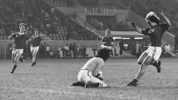 The team included goalkeeper Anne Griffith, seen here holding the ball during the Women's International friendly match between France and the Republic of Ireland. Photo: Getty Images