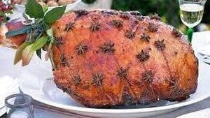 Sticky Damson Ham with Star Anise