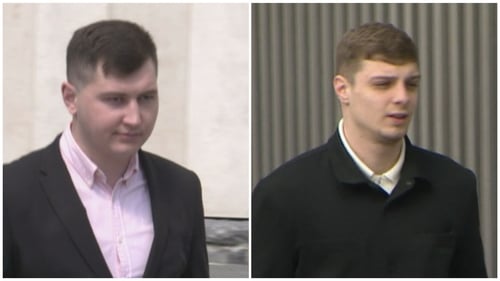 Otniel Ricardo Clejan (L) and Viorel Doroscan were found guilty of the murder of Mahamud Ilyas