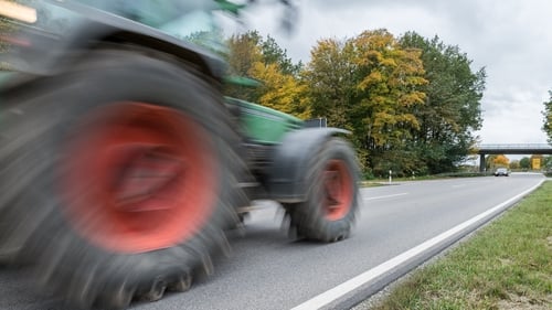 A tractor can be driven on a motorway if it can travel at or maintain a speed of at least 50km/h