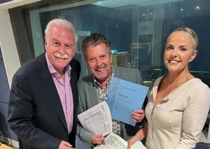 George Hamilton and Celine Byrne are in with Marty