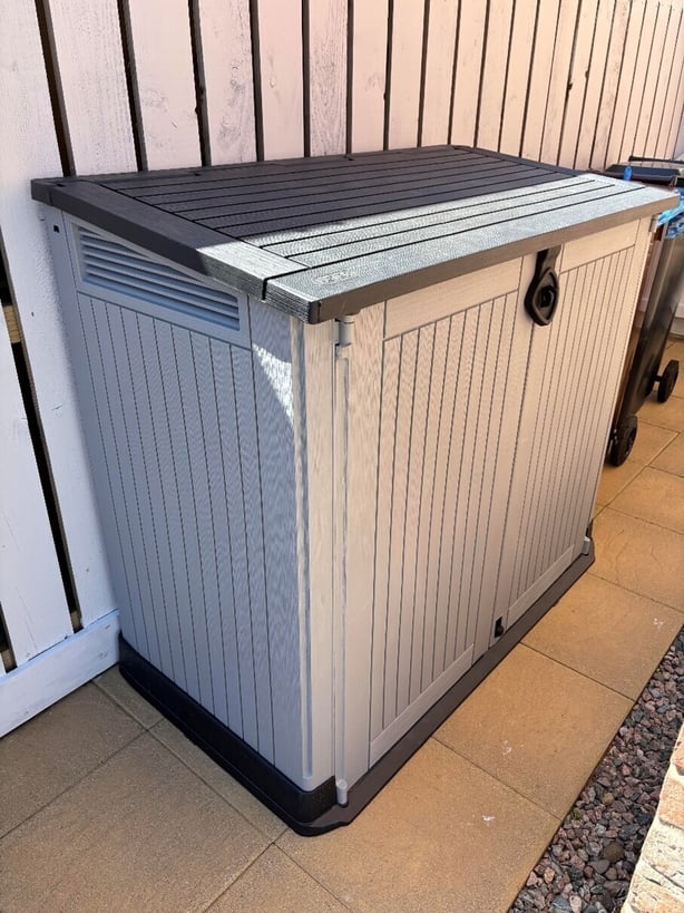 a white plastic storage box