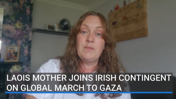 Helen Lawlor, a nurse from Mountmellick, is one of around 50 people from Ireland who are taking part in the Global March to Gaza