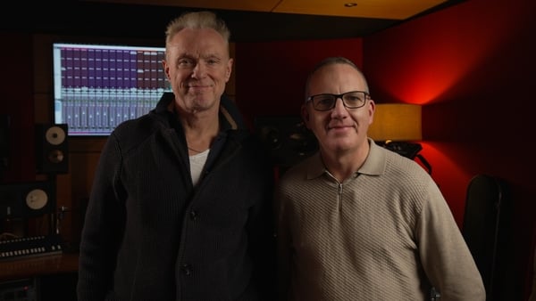 Gary Kemp from Spandau Ballet with Garry Mac Donncha, reporter.