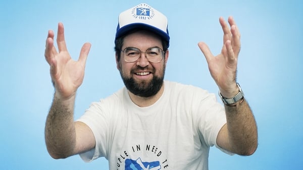 Joe Duffy in a publicity shot for the RTÉ People in Need Telethon, 1992
