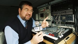 Joe Duffy in a RTÉ Radio Outside Broadcast (OB) van, 1998
