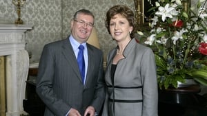Joe Duffy and then President of Ireland Mary McAleese photographed in Áras An Uachtaráin, 2008