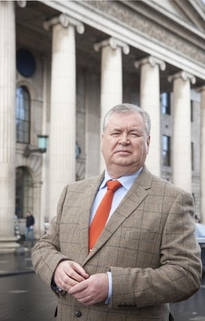 Joe Duffy outside the GPO, 2016