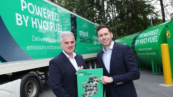 An Post currently has more than 200 HGVs in operation and is changing to fossil free fuel to support its 50% emissions reduction target by the end of this year