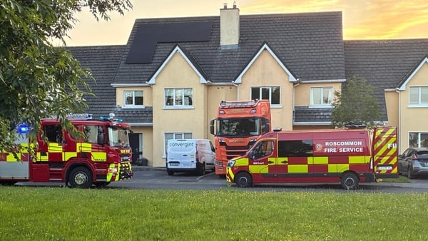 Emergency services at the scene in Frenchpark, Roscommon