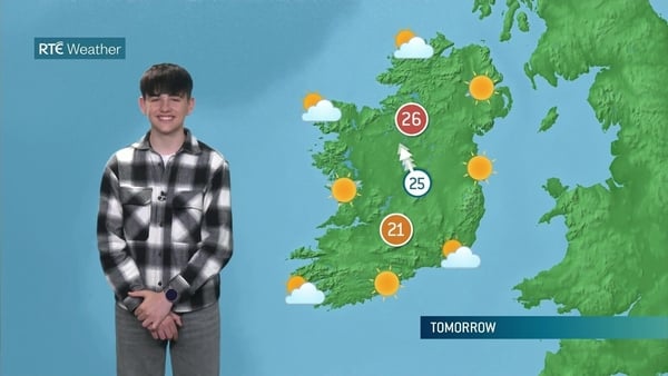Niall presenting the weather on news2day.