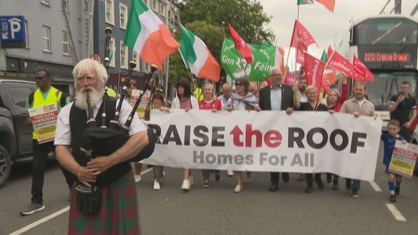 The rally was under the umbrella of the Raise the Roof campaign