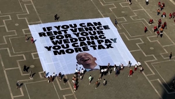 Greenpeace joins protests over Bezos's Venice wedding
