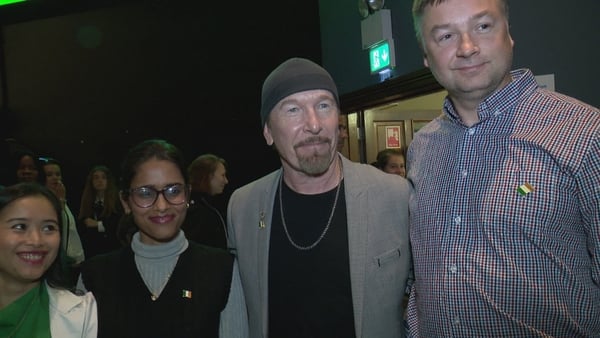 David Howell Evans, known as The Edge, said he 'couldn't be more proud of my country for all that it represents and all that it is doing'