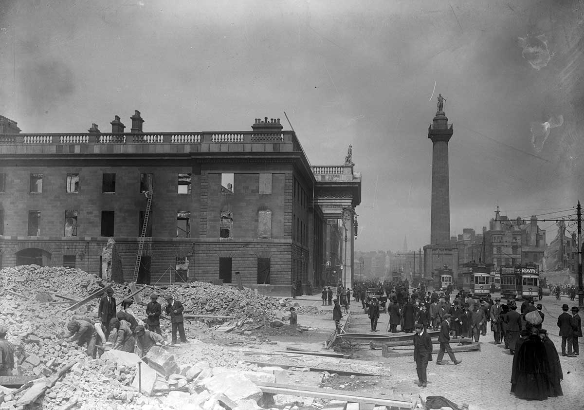 The GPO on Sackville Street in the aftermath of the Easter Rising